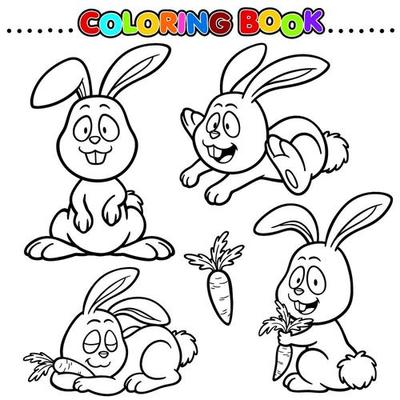 小白兔填颜色,小白兔填颜色游戏  第1张
